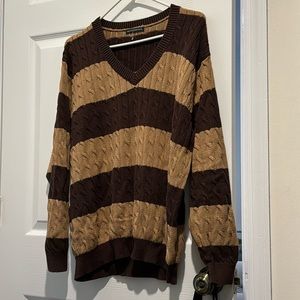 Brandy Melville brown striped Nikki sweater